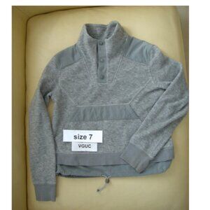 Ivivva by Lululemon🍋To The Peak Pullover thumbholes grey fleece size 7